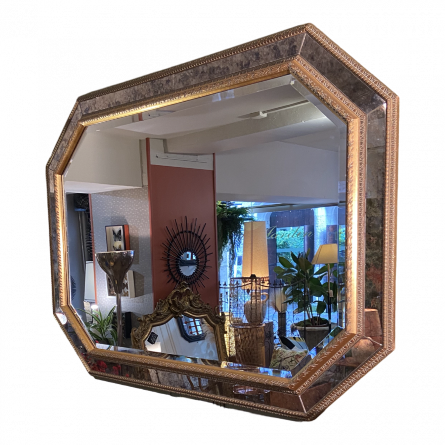 Miroir à pareclose octogonal de la maison Romeo