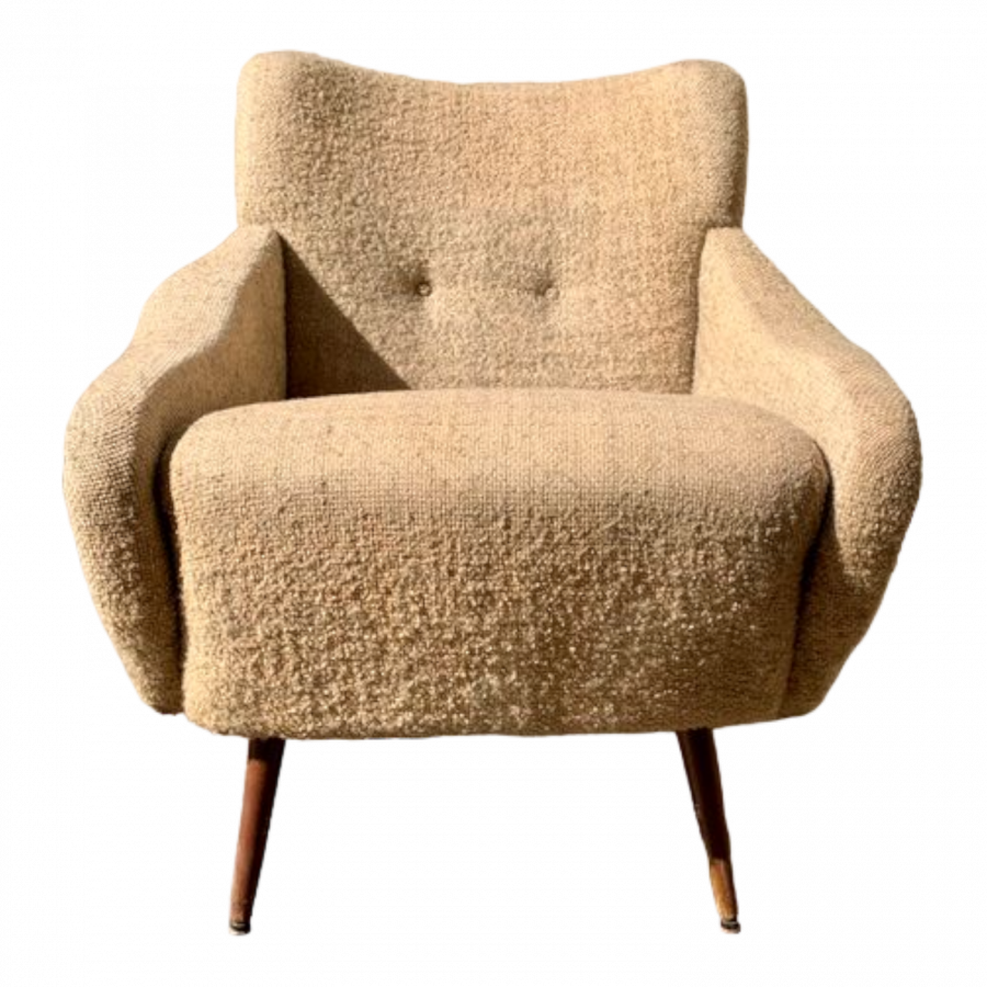 Fauteuil en tissu dans le goût de Zanousso