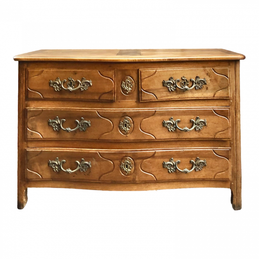 Commode d’époque XVIIIeme en noyer massif