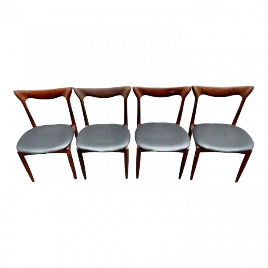 Série de 4 chaises D’Henri Walter Klein