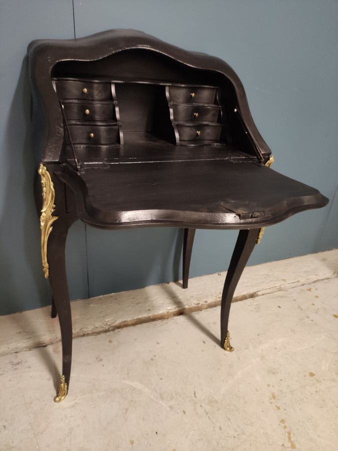 Secrétaire de Dame de style Baroque de couleur Noire