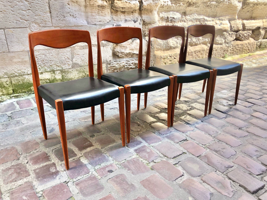 Série de 4 chaises Niels Otto Møller