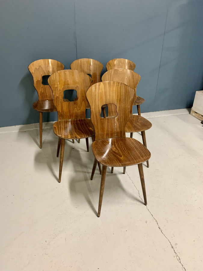 Magnifique lot de 6 chaises Baumann Gentiane