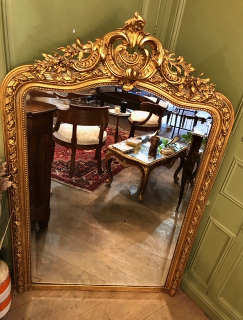 Miroir bois doré Napoleon III
