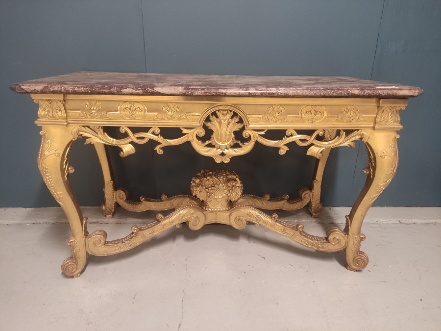 Magnifique Console Louis XV en doré