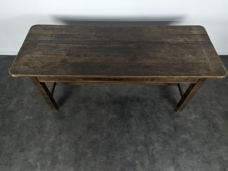 Table de ferme en chêne massif