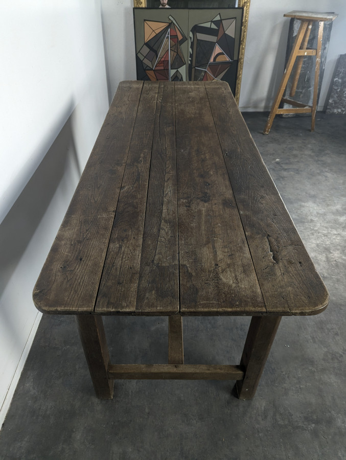 Table de ferme en chêne massif