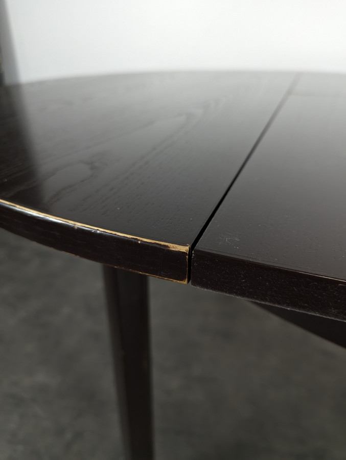 Table moderne teinté noir en chêne