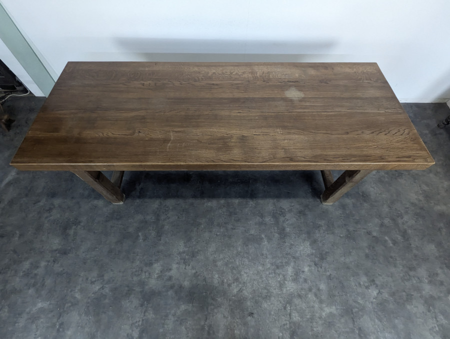 Table de ferme en chêne massif