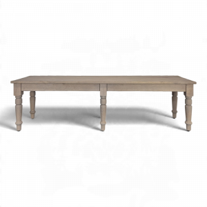 Grande table de communauté décapée à six pieds tournés