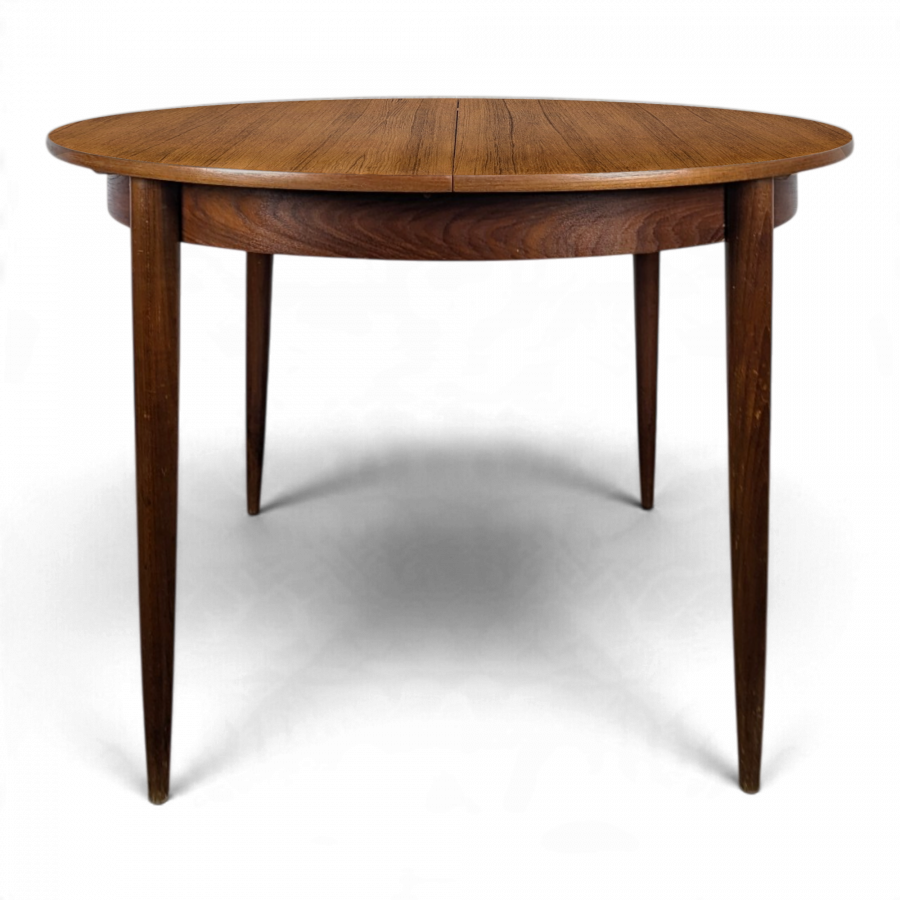 Table ronde extensible en noyer