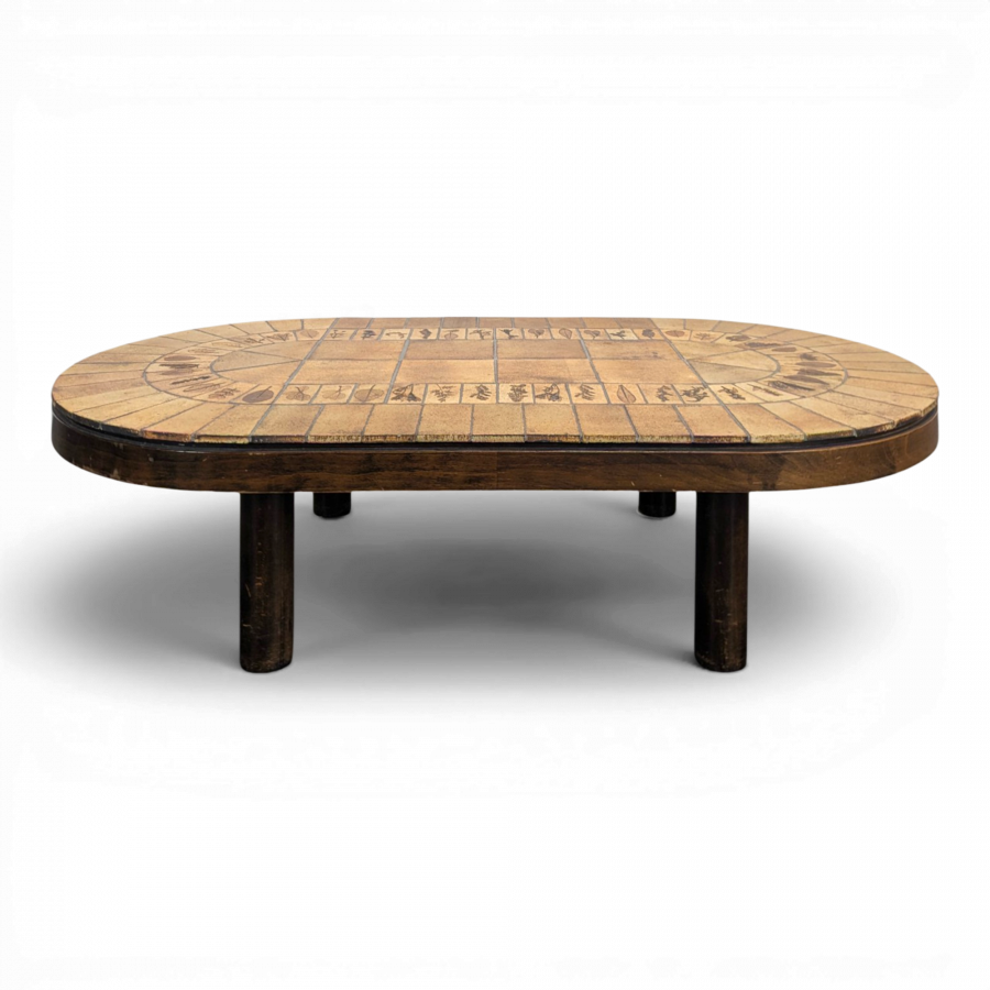 Table basse modele herbier de Roger Capron