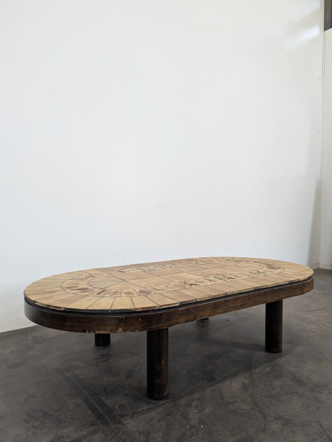 Table basse modele herbier de Roger Capron