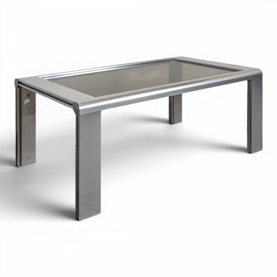 Table basse space age chromée