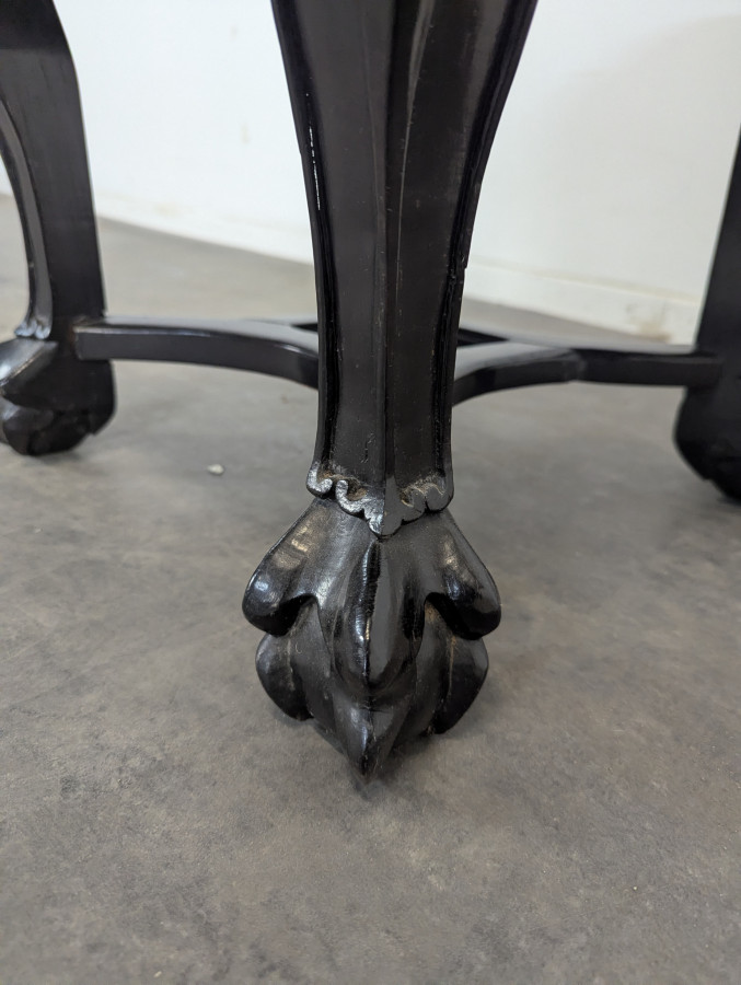 Table d'appoint en bois de fer plateau en marbre